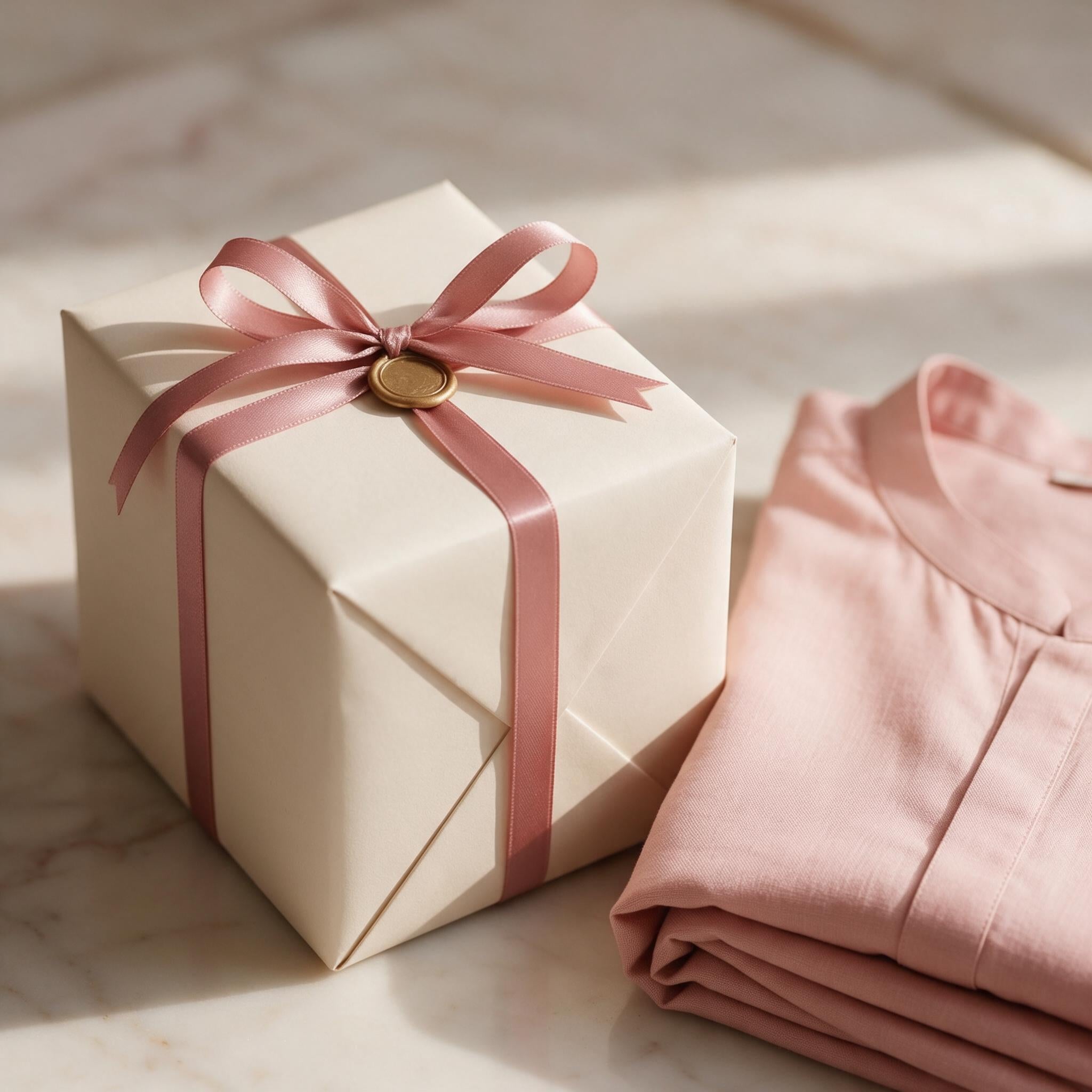 Kavnika priority dispatch parcel tied with a rose ribbon